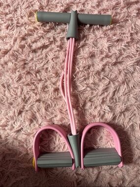 Pink and Gray Resistance Pedal Band Exerciser